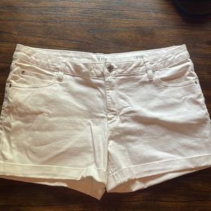 A.N.A woman white jean shorts